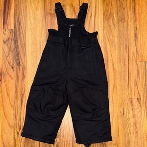 Kids Black Snow Bib Overalls